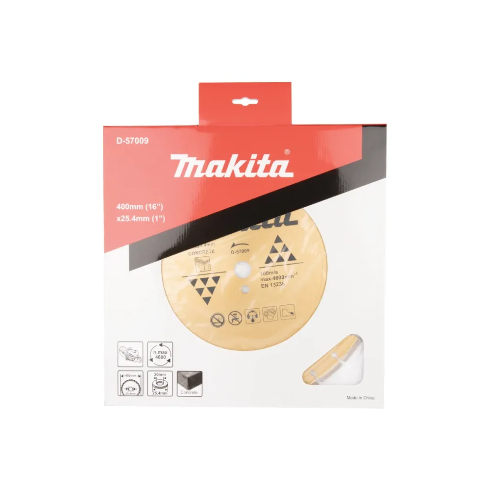 Диск алмазный Makita D-57009, по бетону, 400х25.4х3 мм