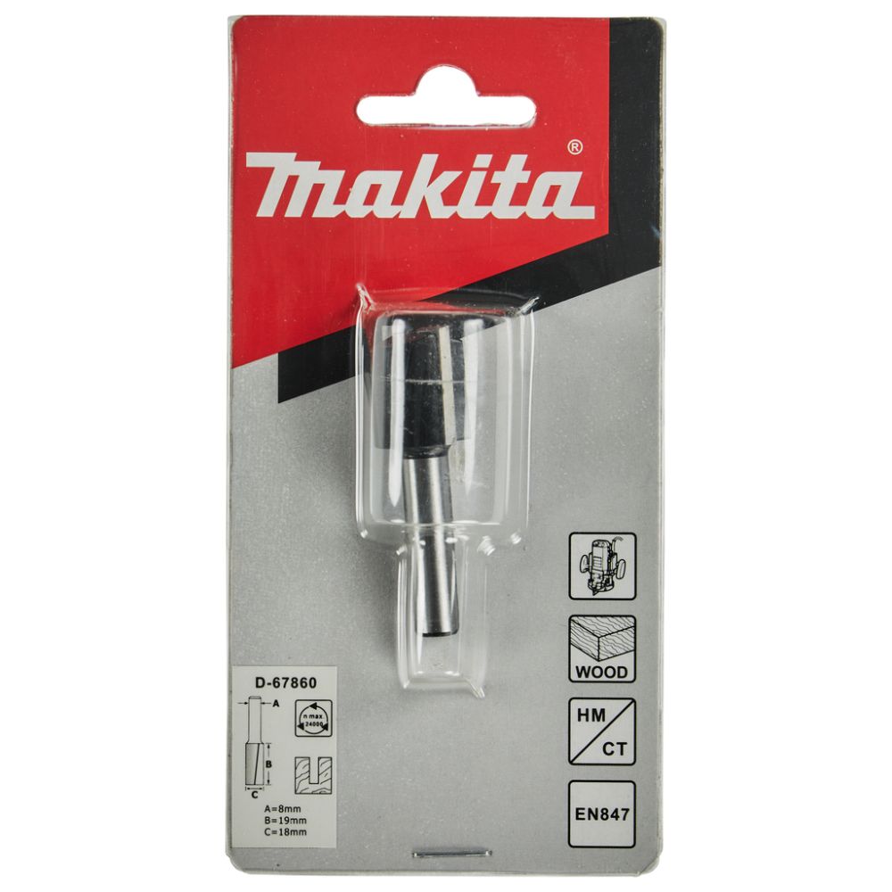 Фреза Makita пазовая с 2 режущими кромками "Standard", 18х19х51 мм, (D-67860)
