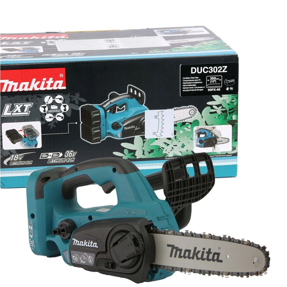 Аккумуляторная цепная пила Makita DUC302Z, 2x18 В, 30 см, без АКБ и ЗУ