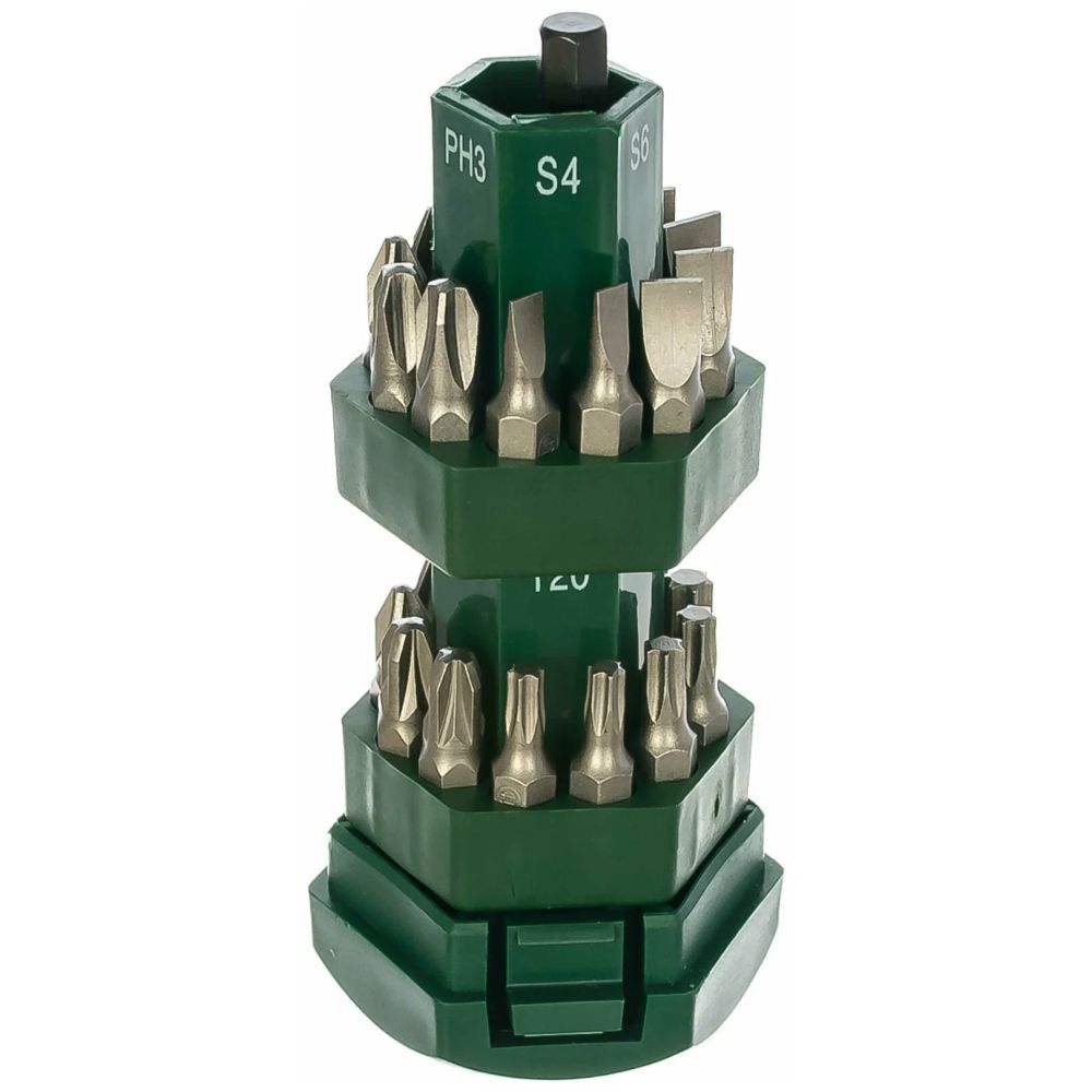 Набор бит Bosch PH1,PH2,PH3,PZ1,PZ2,PZ3,SL4,SL5,SL6,T20,T25,T30, 25 мм хвостовик 1/4", 24 шт. (2.607.019.503)
