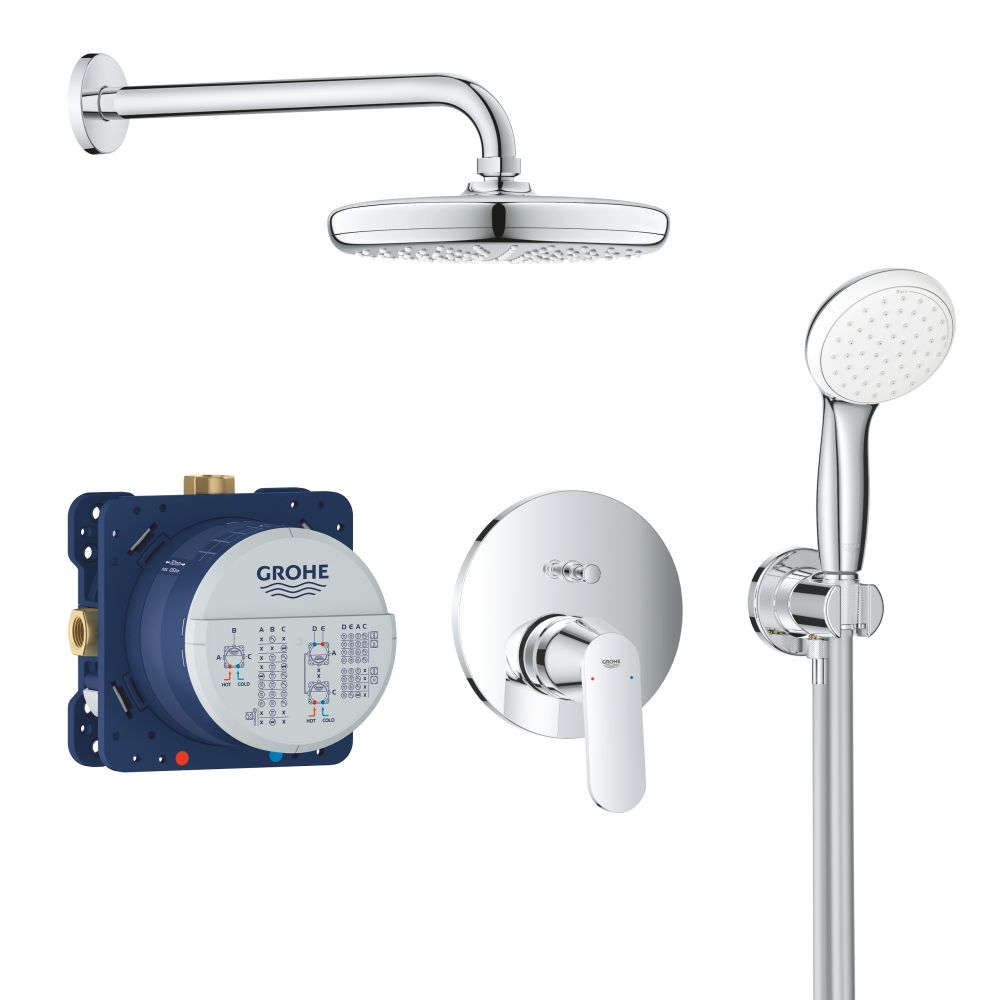 Набор для комплектации душа, GROHE Eurosmart Cosmopolitan, с верхним душем Tempesta 210, хром, (25219001)