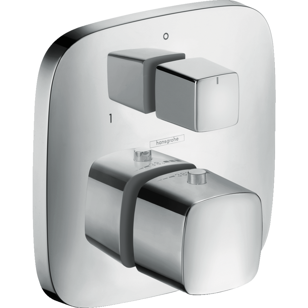 Внешняя часть термостата для ванны hansgrohe PuraVida скрытого монтажа 15771000, хром