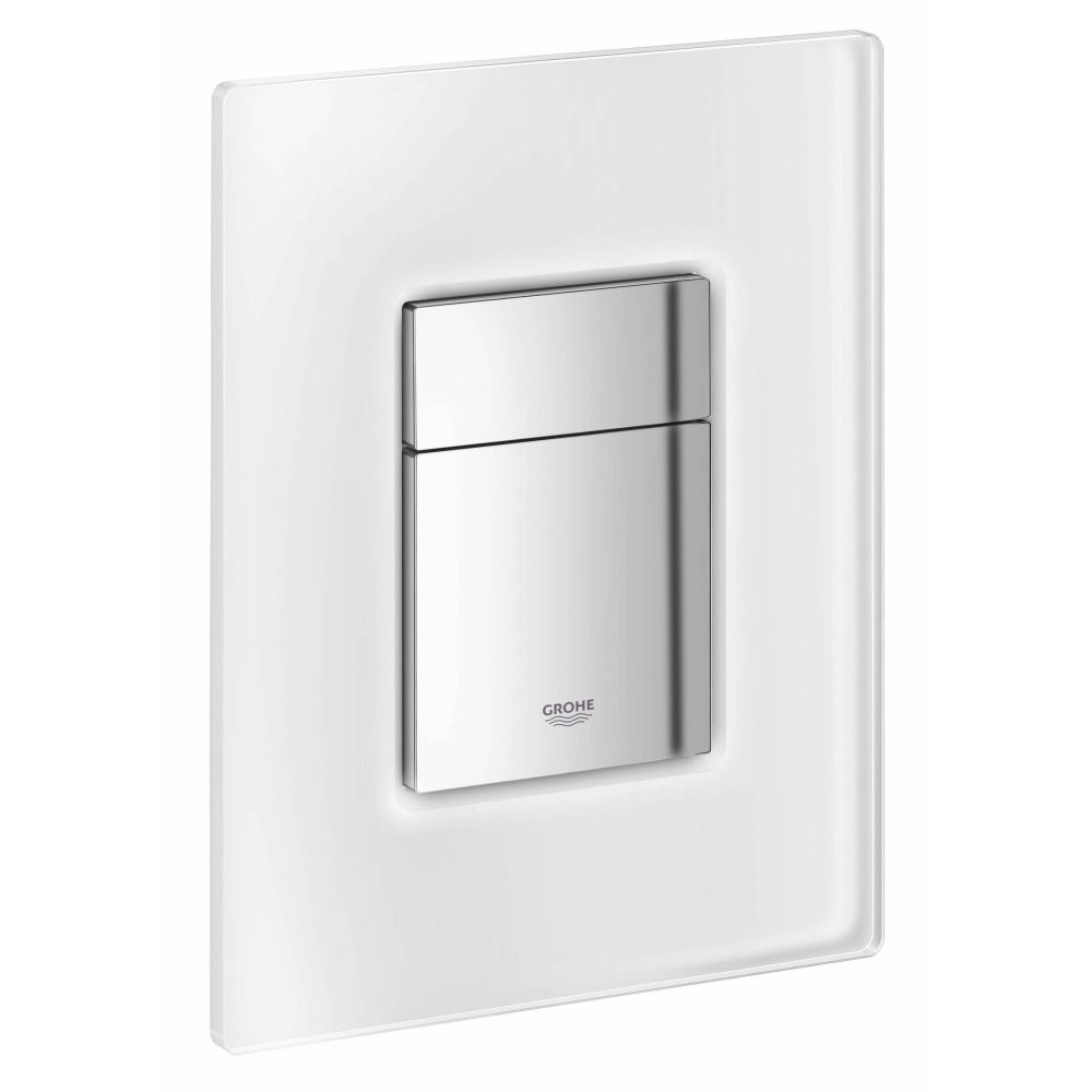 Панель смыва для унитаза GROHE Skate Cosmopolitan Glass, 3 режима, хром/да Винчи белый (38845MF0)