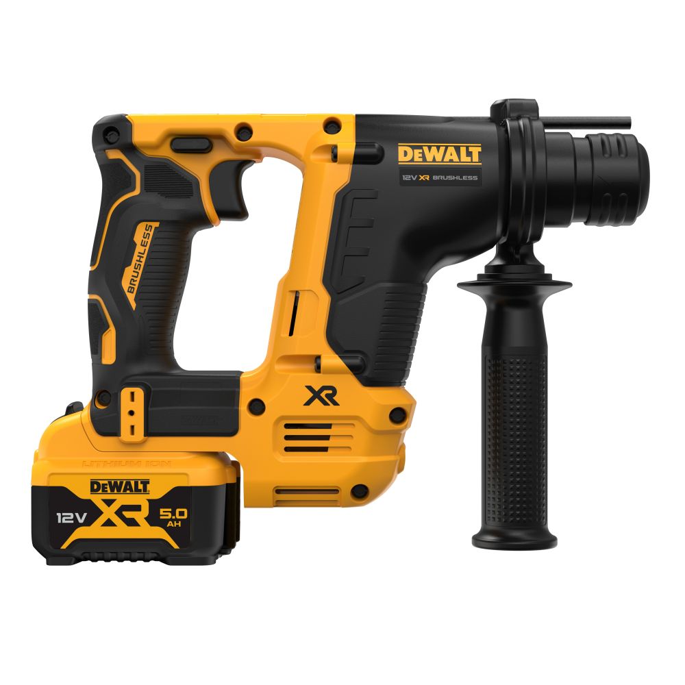 Аккумуляторный перфоратор DEWALT DCH072, 12 В, 1.2 Дж, 4280 уд/мин, с 2 АКБ 5 Ач и ЗУ, в кейсе TSTAK (DCH072P2-QW)
