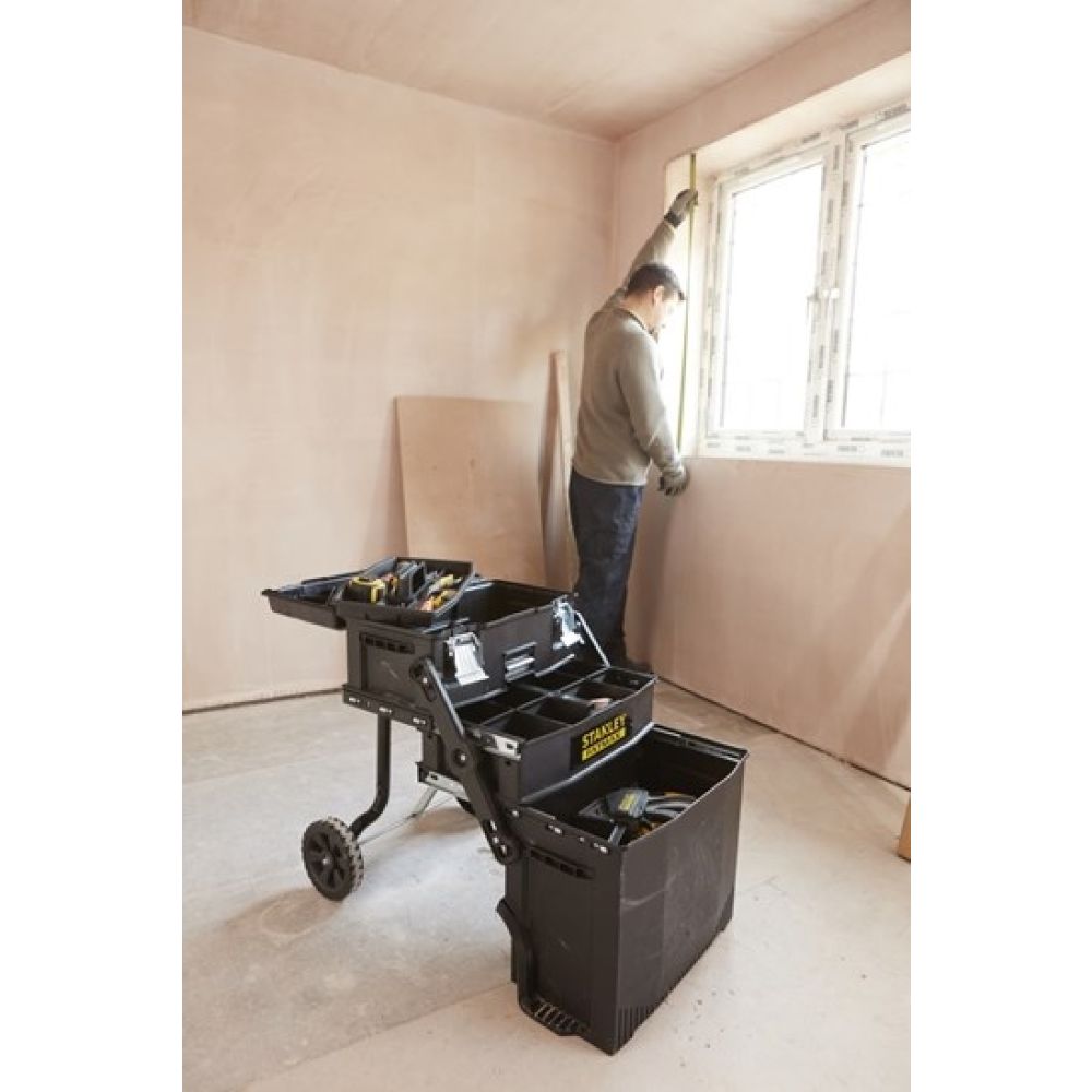 Ящик инструментальный с колесами Fatmax Mobile Work Station с органайзерами раздвижной пластмассовый STANLEY 1-94-210
