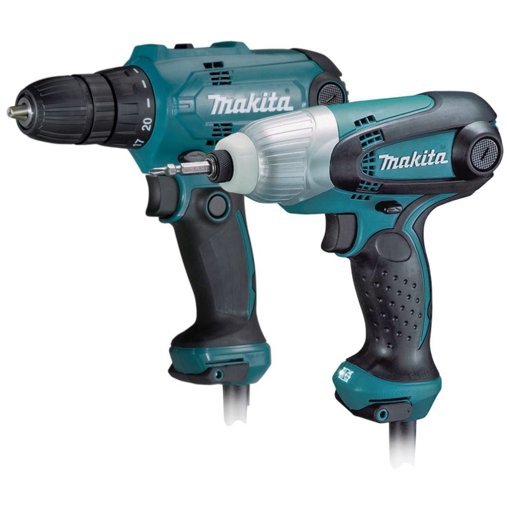 Набор электроинструмента Makita: дрель-шуруповерт DF0300 + ударный шуруповерт TD0101F (ACSET-5)