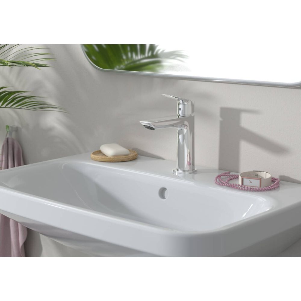 Смеситель для раковины hansgrohe Logis 110 Fine, со сливным клапаном Push-Open 71252000, хром