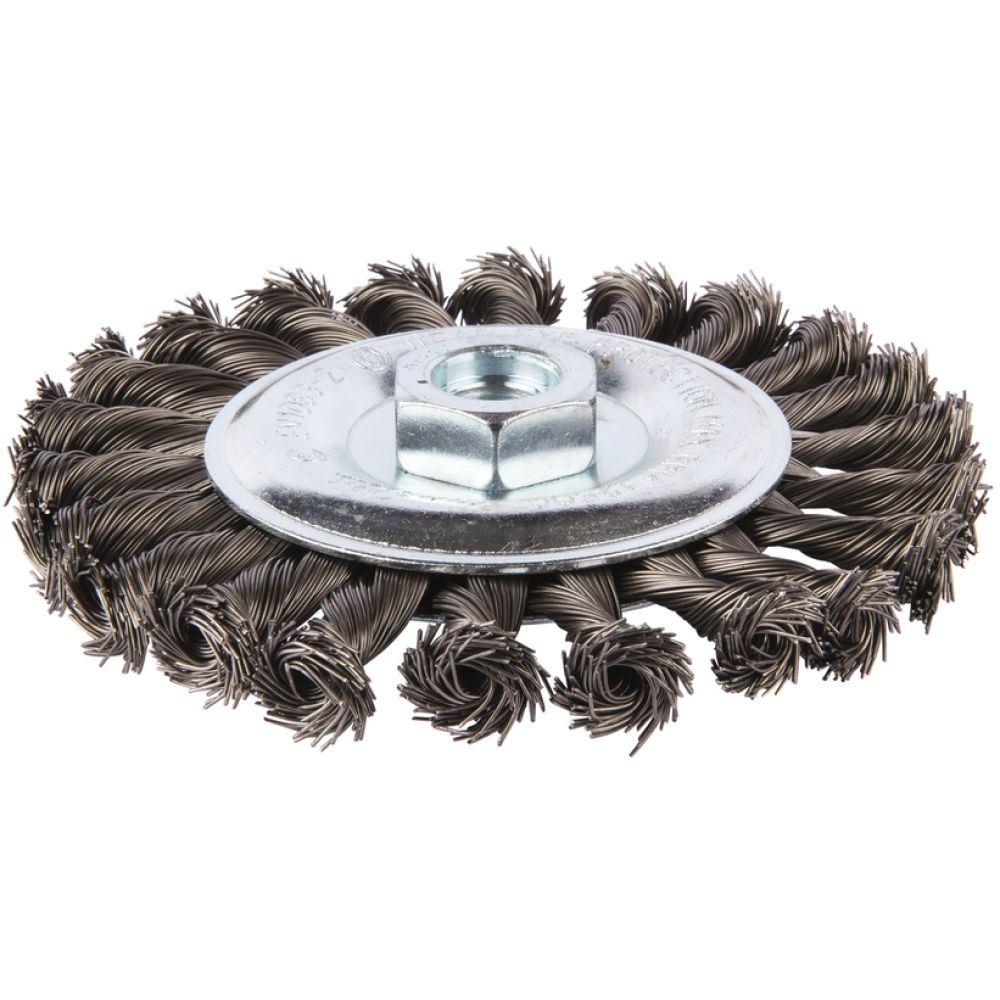 Щетка проволочная дисковая Makita (d125 мм, толщ. проволоки 0.5 мм, пучки, металл, M14x2), D-29577