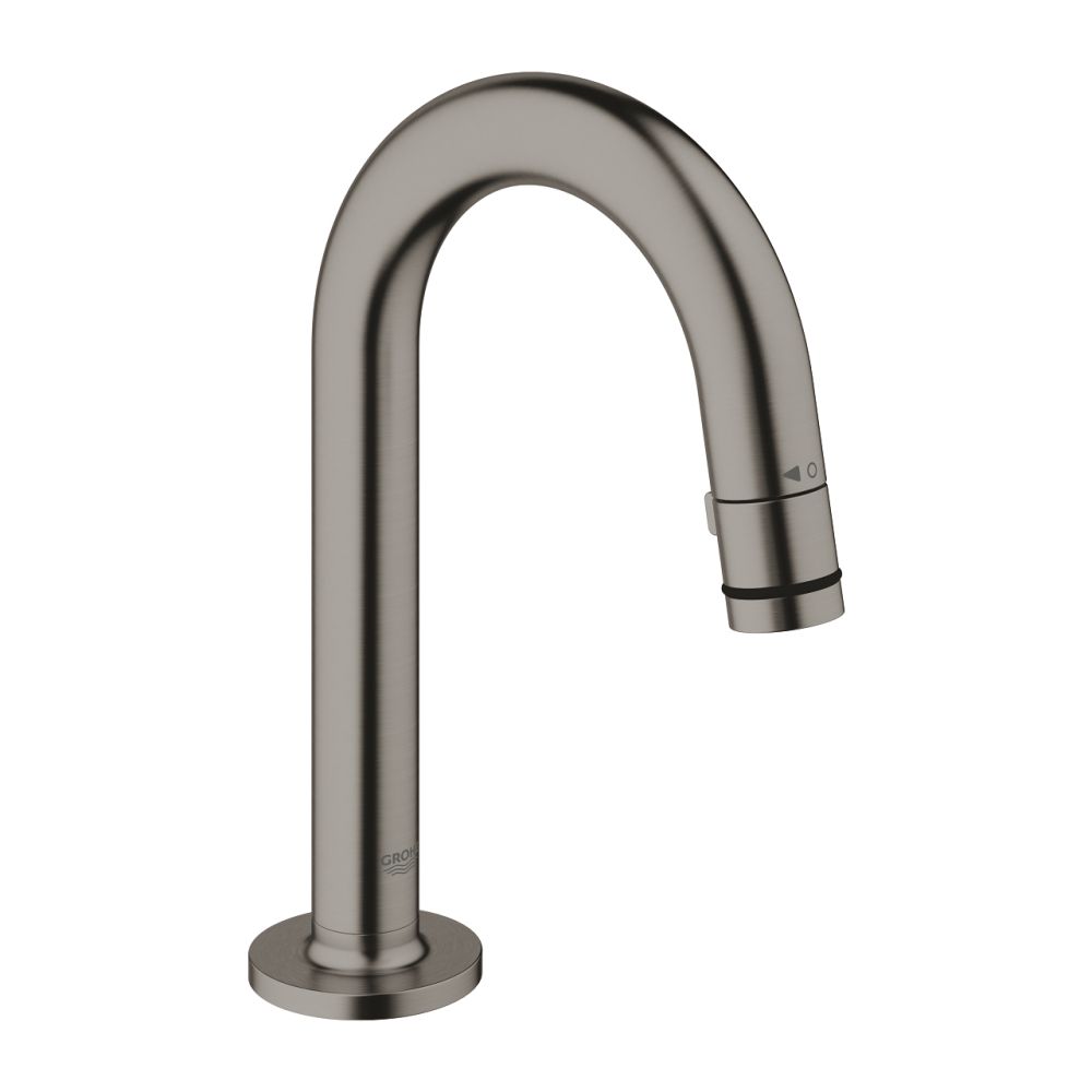 Кран для раковины GROHE Universal, без функции смешивания, с C-изливом, темный графит матовый (20201AL0)