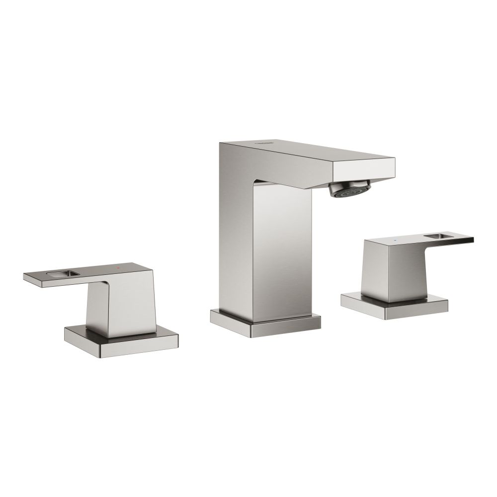 Смеситель для раковины GROHE Eurocube на 3 отверстия, суперсталь (20351DC0)
