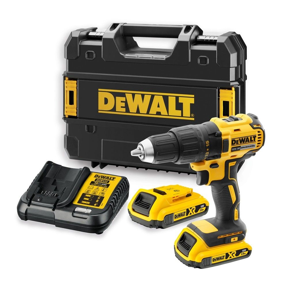 Аккумуляторная дрель-шуруповерт DEWALT DCD777D2T, 18 В, 1750 об/мин, с 2 АКБ 2 Ач и ЗУ, в кейсе TSTAK (DCD777D2T-QW)