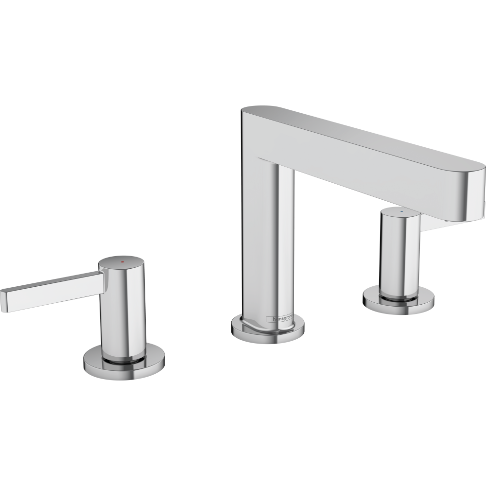 Смеситель для раковины hansgrohe Finoris 110, на 3 отверстия, со сливным клапаном Push-Open 76033000, хром