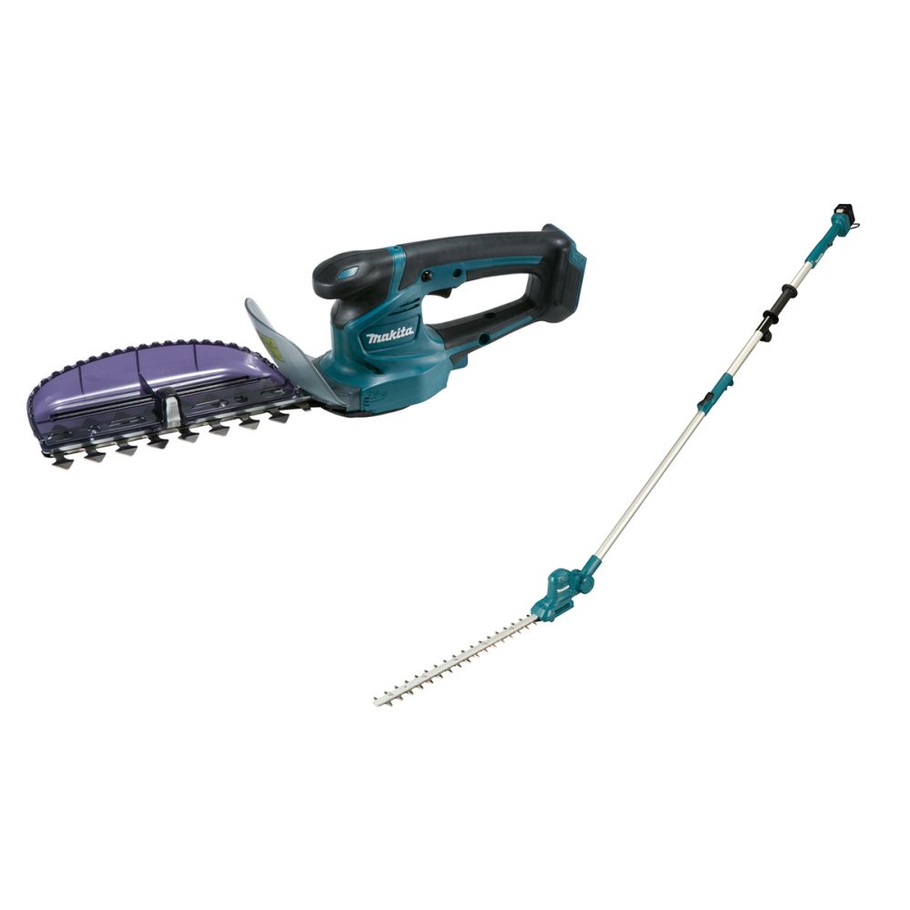 Набор: аккумуляторный штанговый кусторез Makita UN460WDWA c АКБ и ЗУ + кусторез аккумуляторный Makita UH201DZ