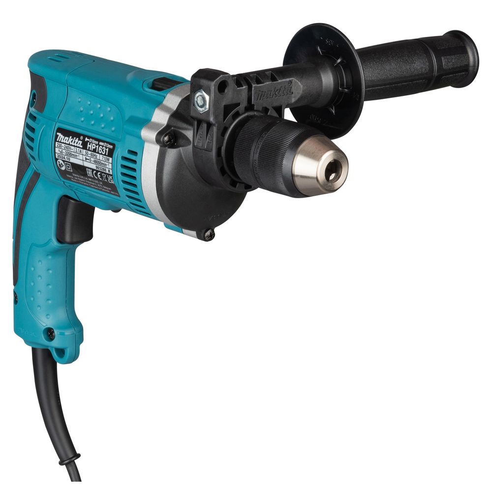 Ударная дрель Makita HP1631K, 710 Вт, 3200 об/мин, 48000 уд/мин
