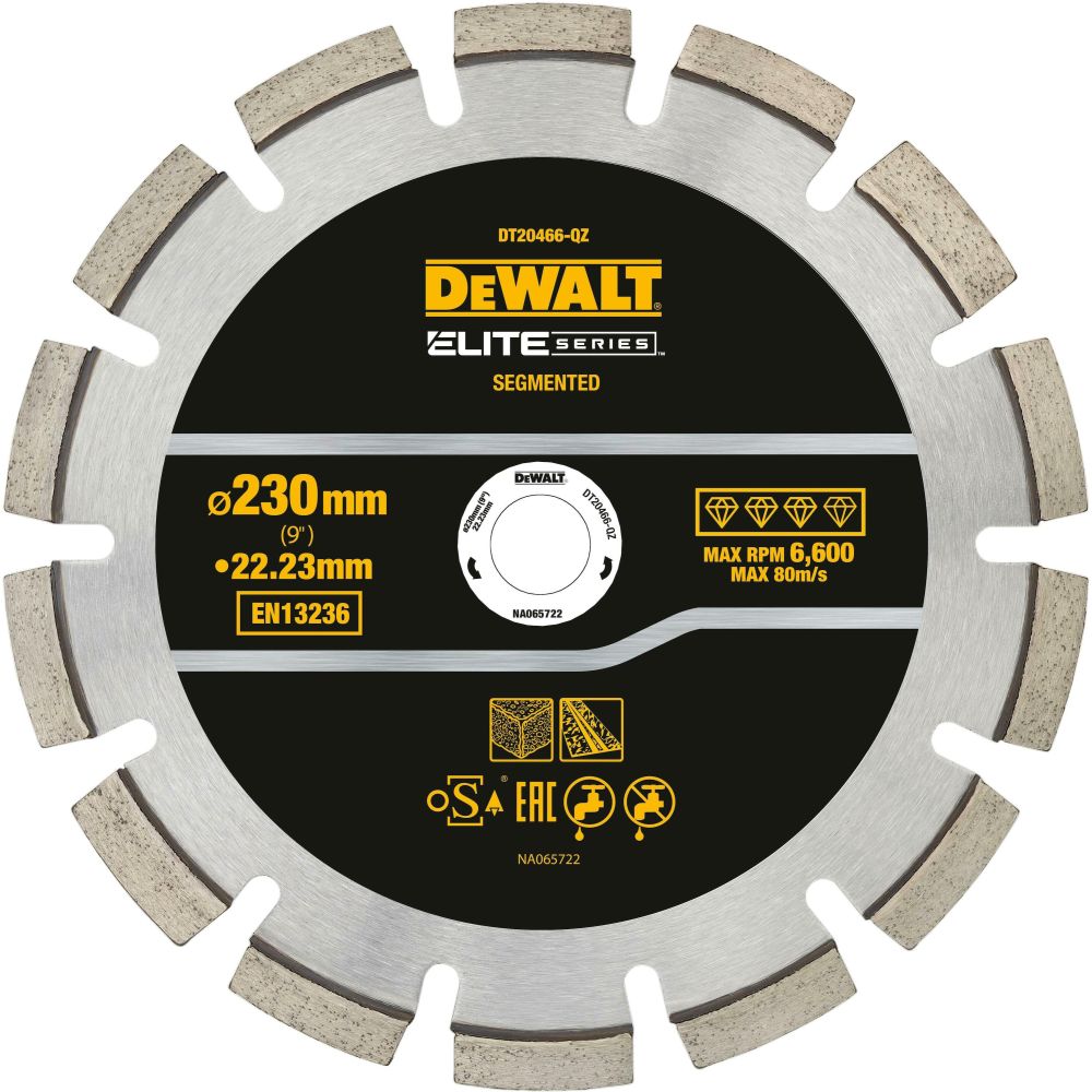 Диск алмазный DEWALT DT20466, по бетону, 230х22.23х1 мм, 1 шт. (DT20466-QZ)