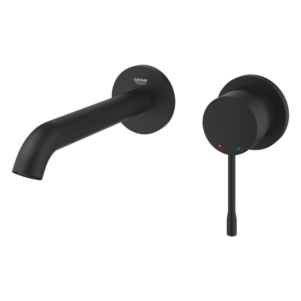 Внешняя часть смесителя для раковины GROHE Essence скрытого монтажа, на 2 отверстия, M-Size, фантомный черный (29192KF1)