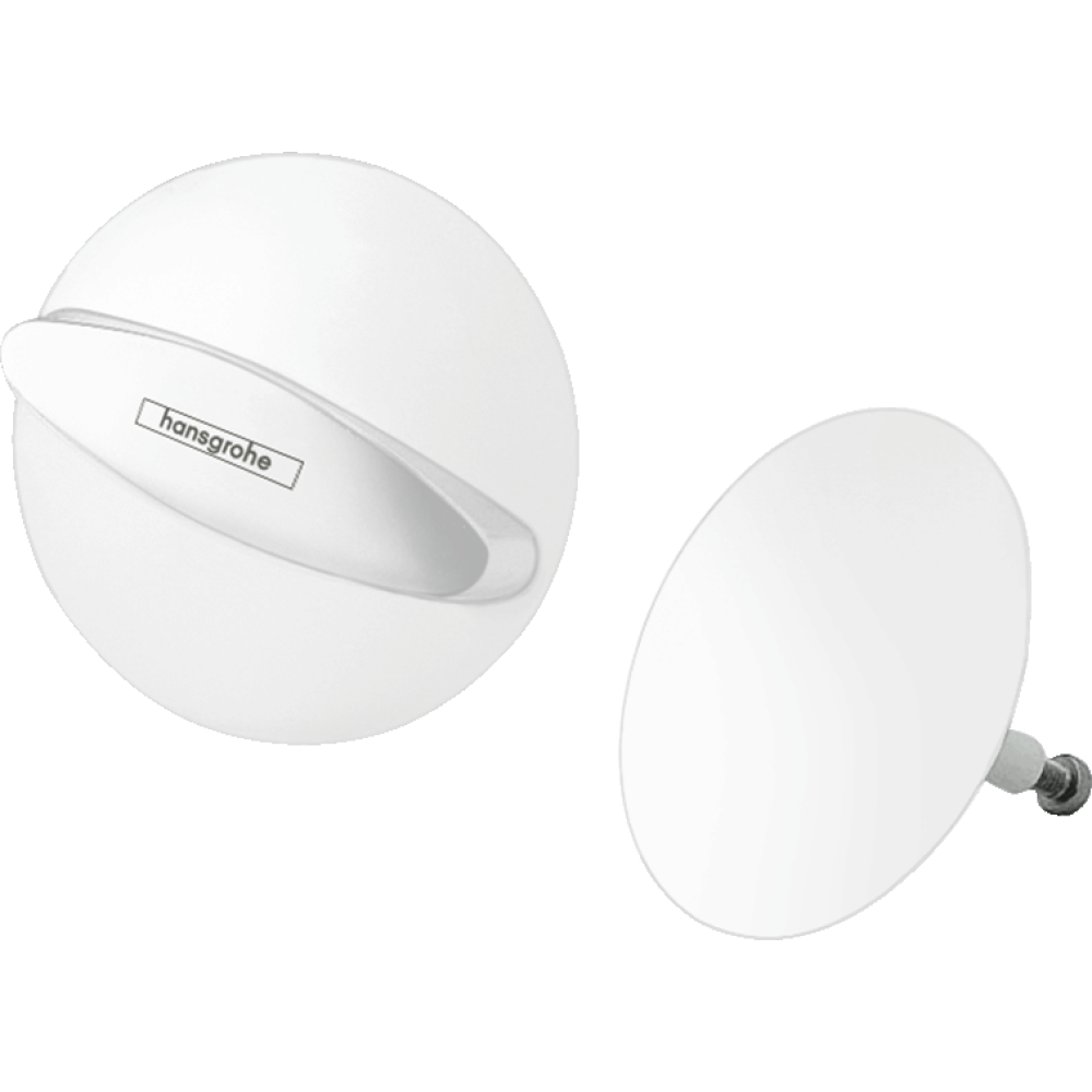 Внешняя часть системы слива-перелива для ванны hansgrohe Flexaplus 58185700, матовый белый