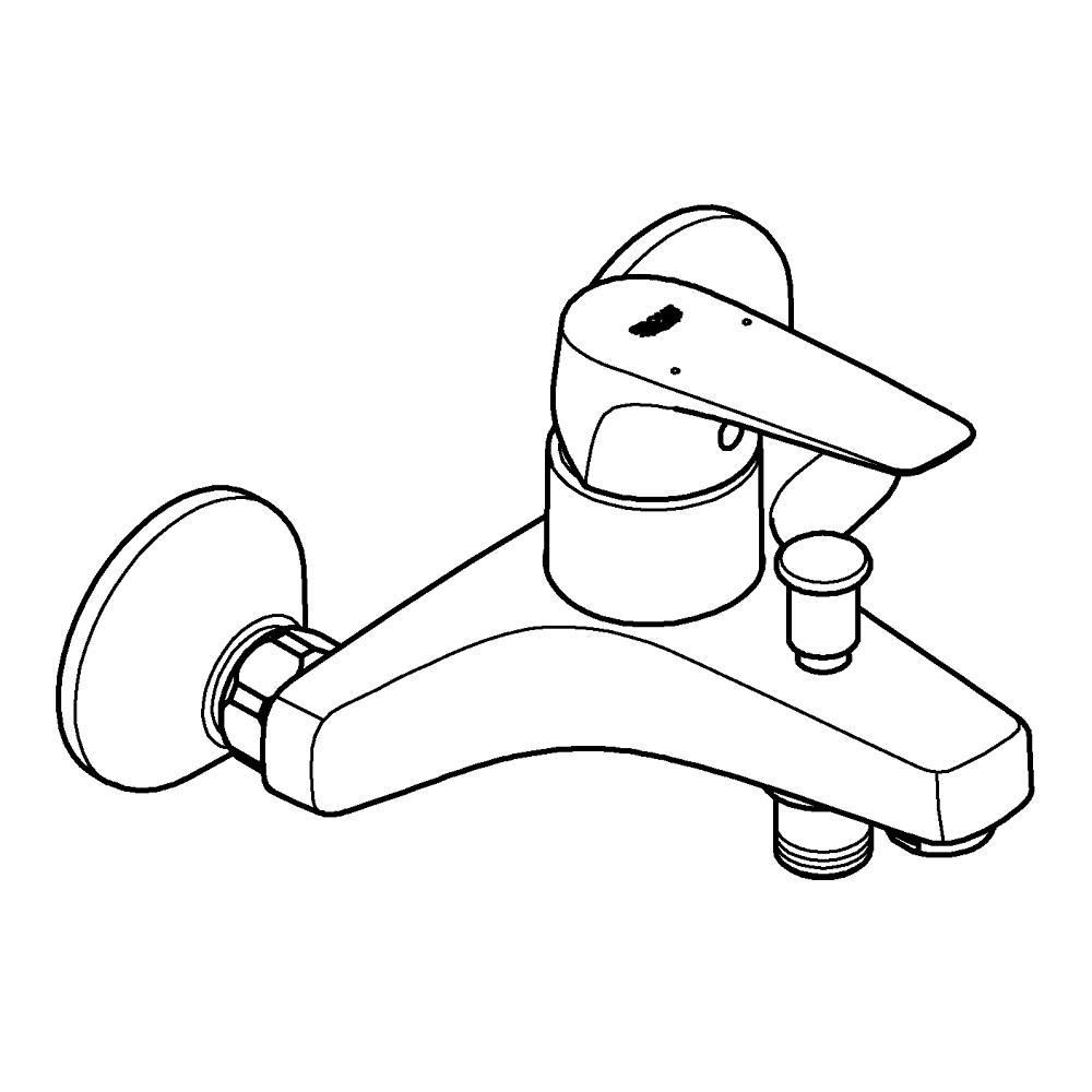 Смеситель для ванны GROHE BauFlow, хром (23756000/U), уценненый товар