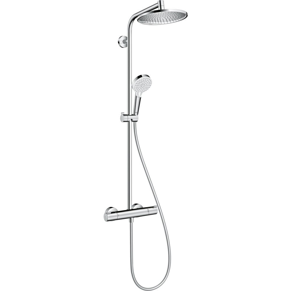Душевая система hansgrohe Crometta S 240 1jet EcoSmart с термостатом 27268000, хром