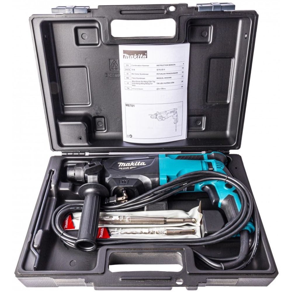Перфоратор Makita M8701B, 800 Вт, 2.3 Дж, 4500 уд/мин, в кейсе