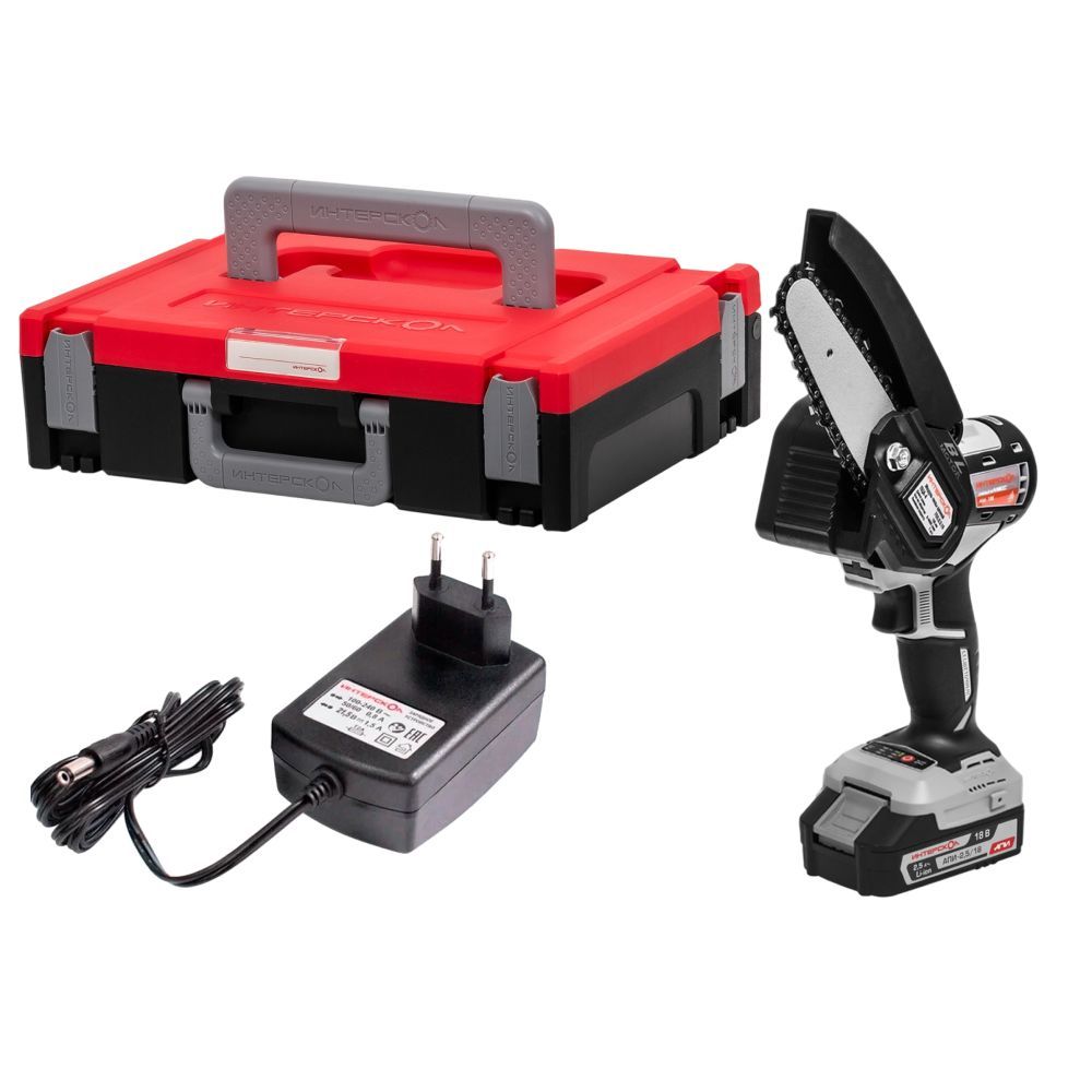 Аккумуляторная цепная пила ИНТЕРСКОЛ ПЦА-4 МультиМАКС18, 18 В, 10 см, (УЦЕНЕННЫЙ ТОВАР) (755.1.3.47/U)