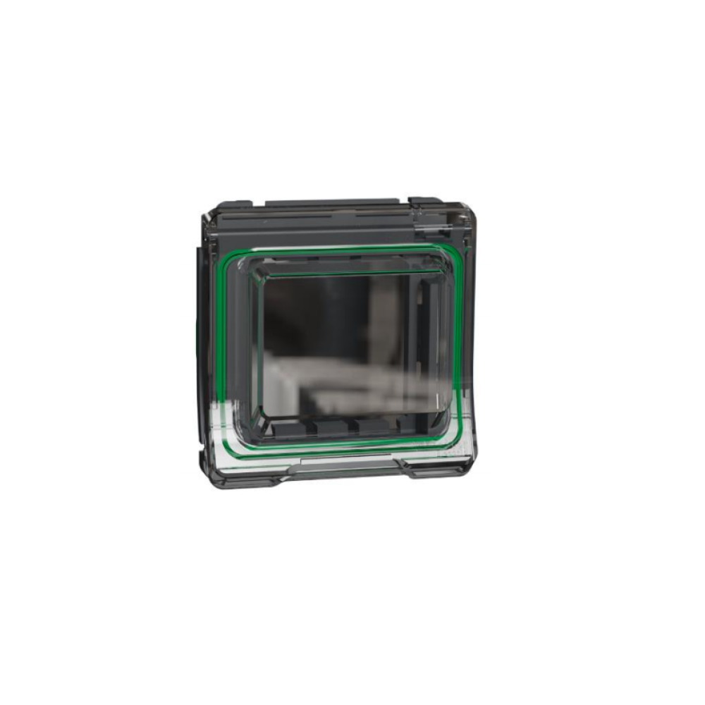 Накладка с крышкой под инсталляцию Unica New, Altira, IP55, Mureva Styl Schneider Electric антрацит MUR35110
