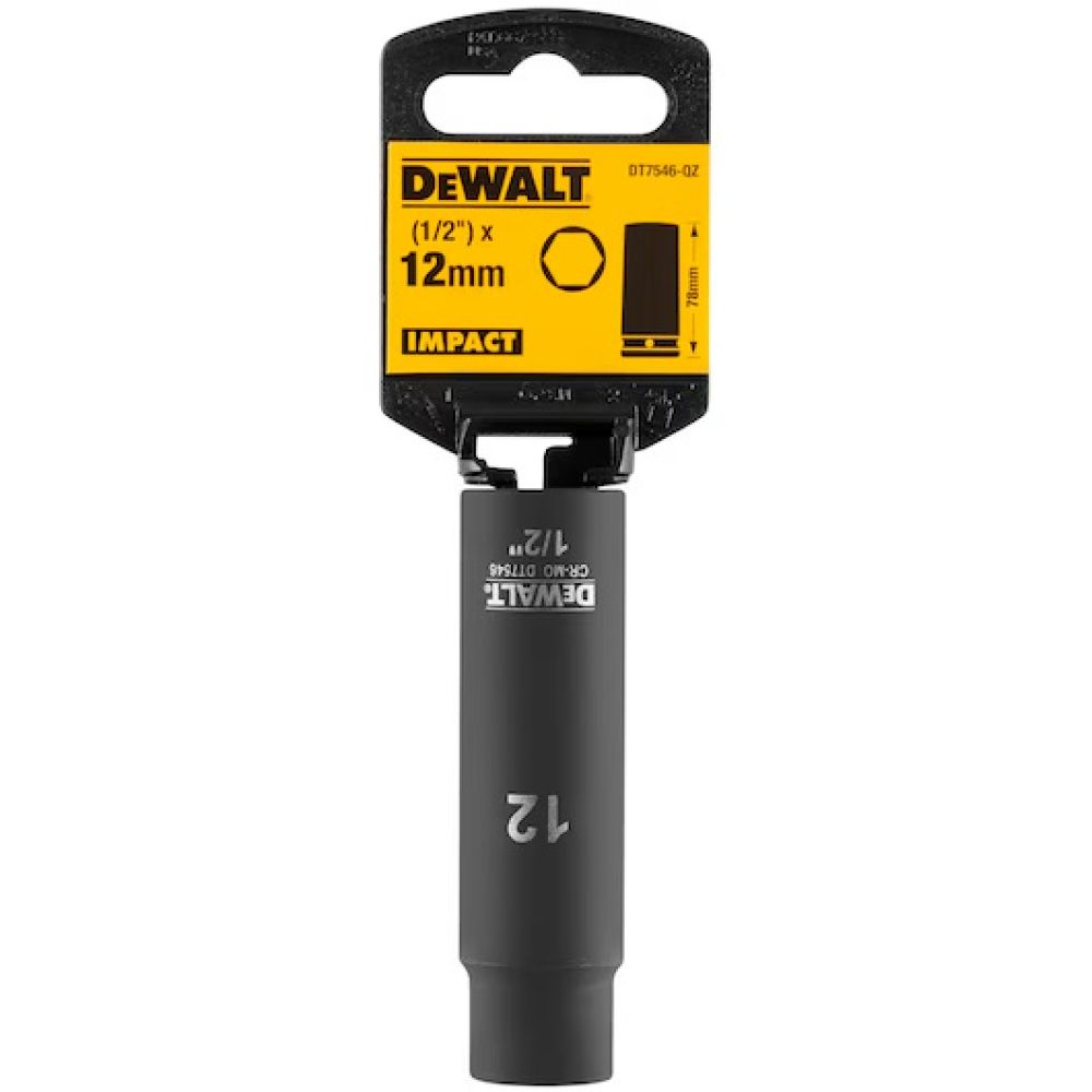 Ударная торцевая головка DeWALT DT7546, 12 мм, 1/2"