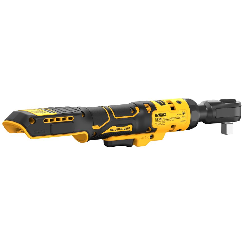 Аккумуляторный угловой гайковерт DEWALT DCF512P1, с трещоткой, 18 В, 95 Нм, 250 об/мин, с АКБ 5 Ач и ЗУ (DCF512P1N-XJ)