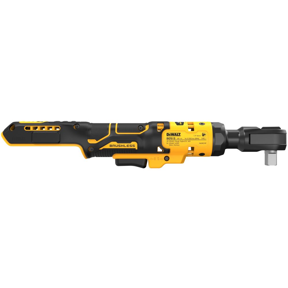Аккумуляторный угловой гайковерт DEWALT DCF512P1, с трещоткой, 18 В, 95 Нм, 250 об/мин, с АКБ 5 Ач и ЗУ (DCF512P1N-XJ)