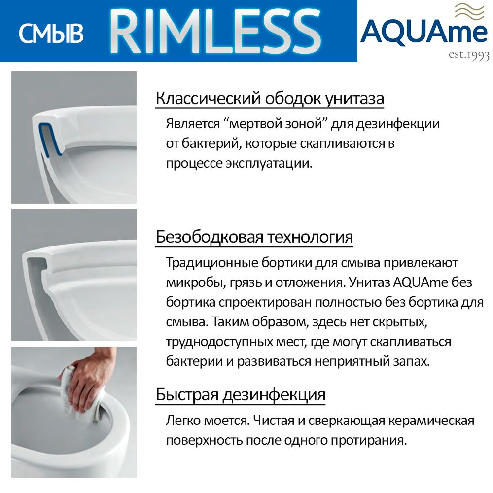 Комплект инсталляции GROHE NW0145/S с унитазом AQUAme AQM2002 и сиденьем с микролифтом (NW0182/S)