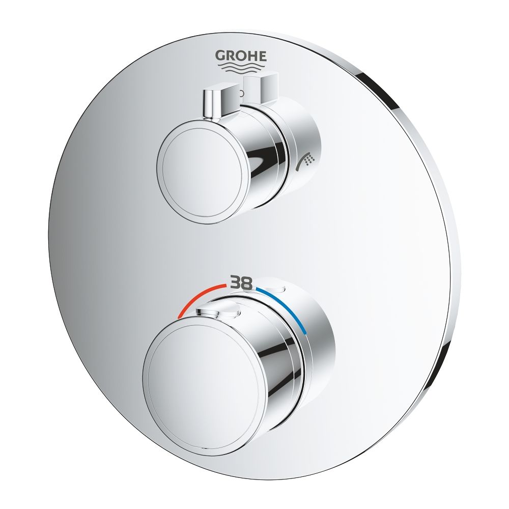 Внешняя часть термостата для ванны GROHE Grohtherm на 2 потребителя, хром (24077000)