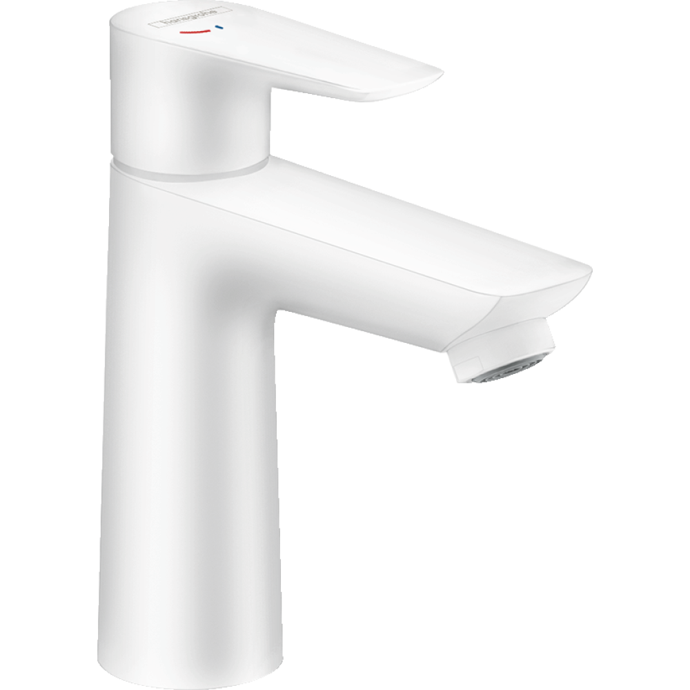 Смеситель для раковины hansgrohe Talis E 110 CoolStart, со сливным гарнитуром 71713700, матовый белый