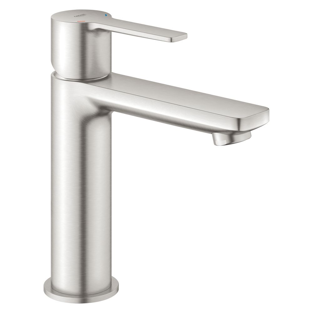 Смеситель для раковины GROHE Lineare с донным клапаном, суперсталь (23106DC1)
