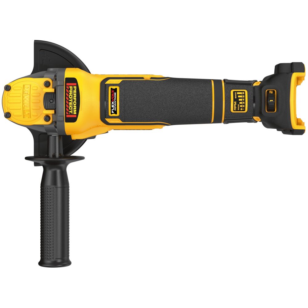 Аккумуляторная угловая шлифмашина DEWALT DCG409VST1, 18/54 В, 125 мм, 9000 об/мин, с АКБ 6 Ач и ЗУ, в кейсе TSTAK (DCG409VST1-QW)