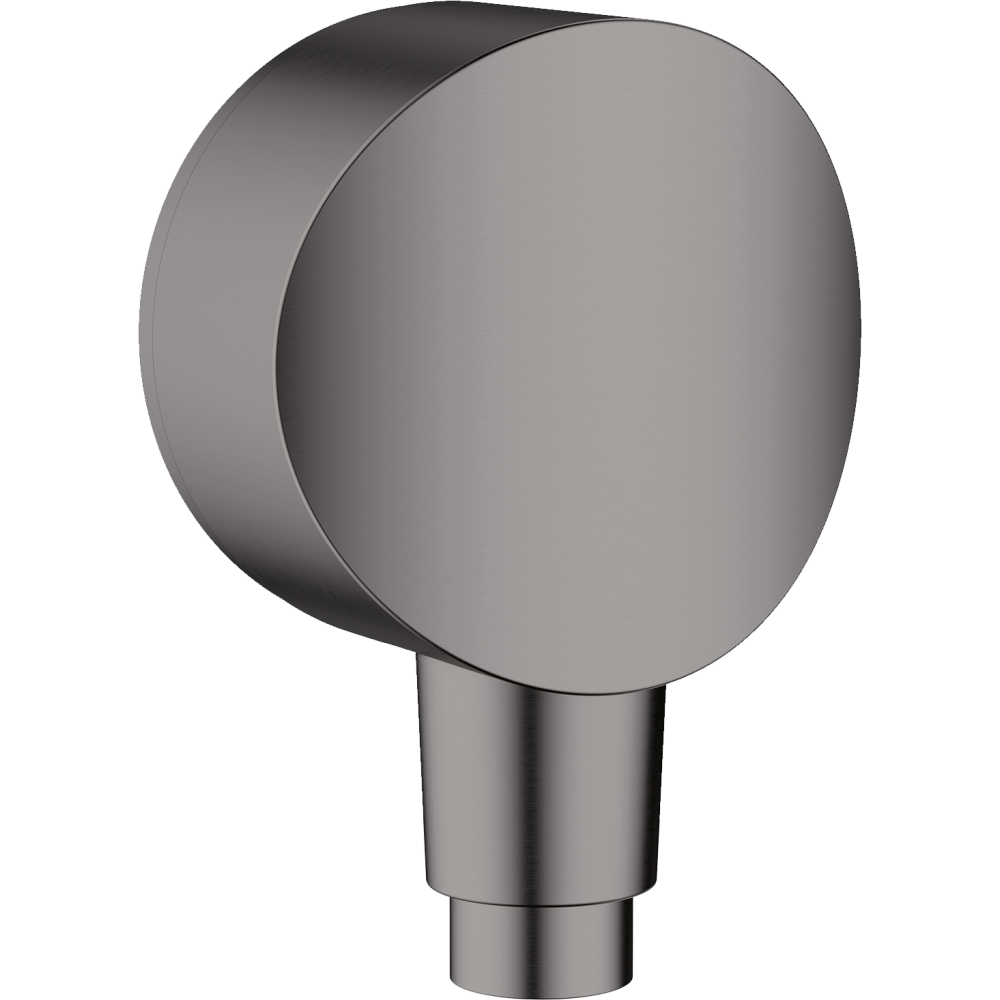 Шланговое подключение hansgrohe FixFit S с клапаном обратного тока 26453340, шлифованный черный хром