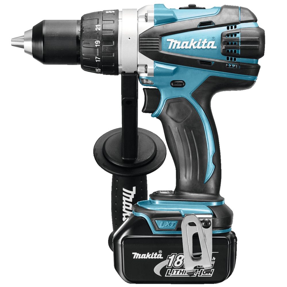 Аккумуляторная дрель-шуруповерт Makita DDF458RFE, 18 В, 2000 об/мин, с 2 АКБ 3 Ач и ЗУ, в кейсе