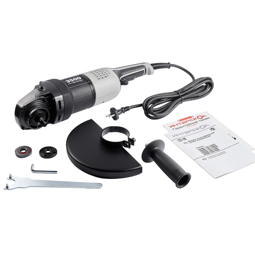 Угловая шлифмашина ИНТЕРСКОЛ УШМВ-230/3500, 3500 Вт, 230 мм, 6400 об/мин (914.0.0.40)