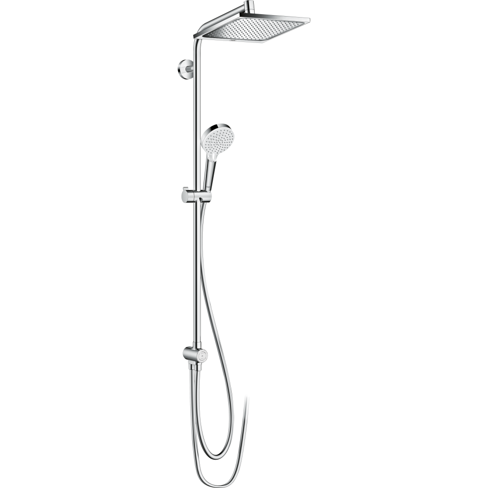 Душевая система hansgrohe Crometta E 240 1jet EcoSmart Reno с переключателем потоков 27289000, хром