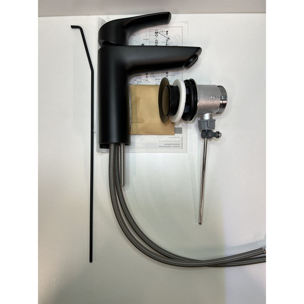 Смеситель для раковины GROHE Eurosmart, M-size, черный (233222433/U), уценненый товар