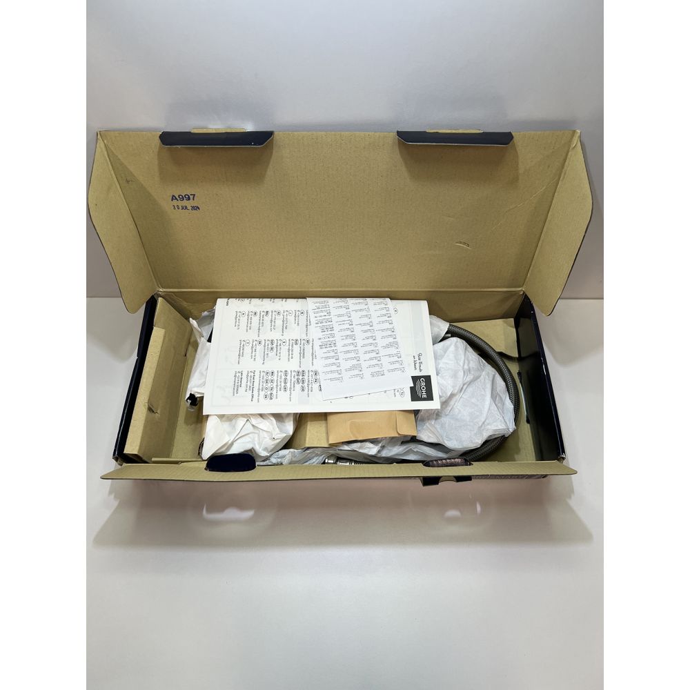 Смеситель для раковины GROHE Eurosmart, M-size, черный (233222433/U), уценненый товар