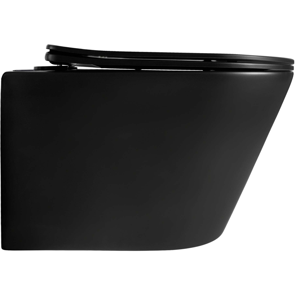 Унитаз Aquatek ВЕГА подвесной с сиденьем с микролифтом, матовый черный AQ1905-MB