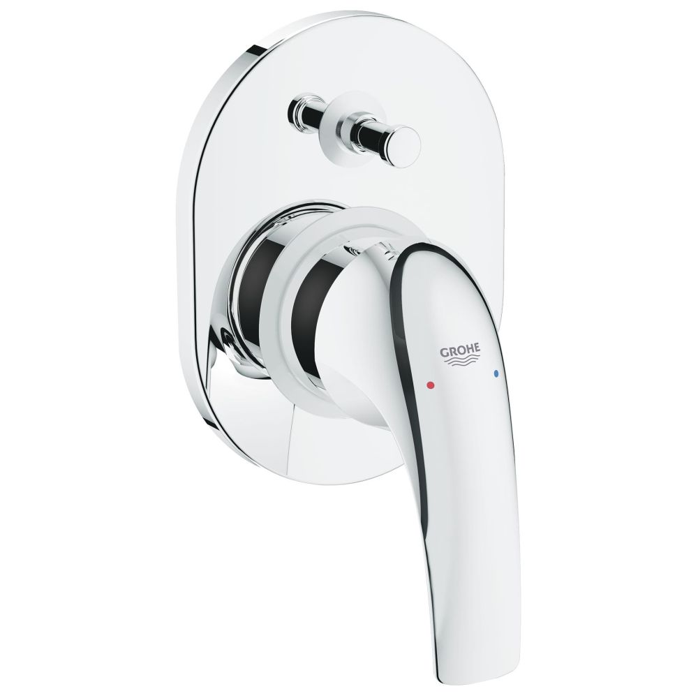 Смеситель для ванны GROHE BauCurve в комплекте с монтажной частью, хром (29043000)