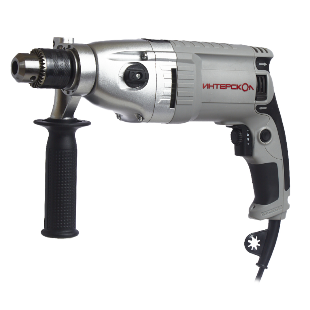 Ударная дрель ИНТЕРСКОЛ ДУ-16/1050ЭР, 1050 Вт, 2000 об/мин, 32000 уд/мин, (УЦЕНЕННЫЙ ТОВАР) (149.1.3.00/U)