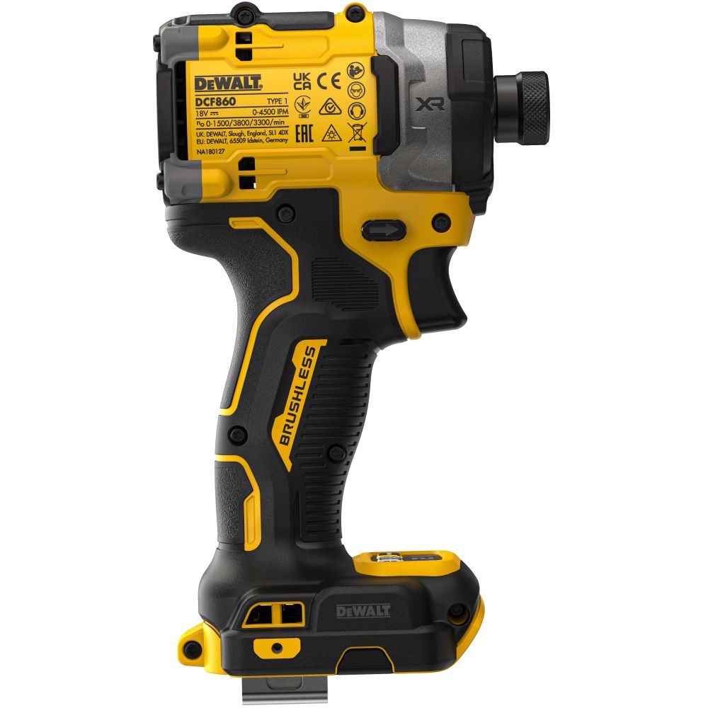 Аккумуляторный шуруповерт DEWALT DCF860N, 18 В, 282 Нм, 4500 уд/мин, без АКБ и ЗУ (DCF860N-XJ)