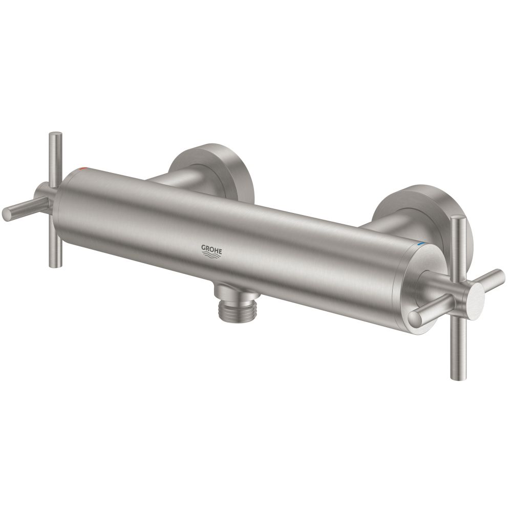 Смеситель для душа GROHE Atrio двухвентильный, внешнего монтажа, суперсталь (26003DC3)