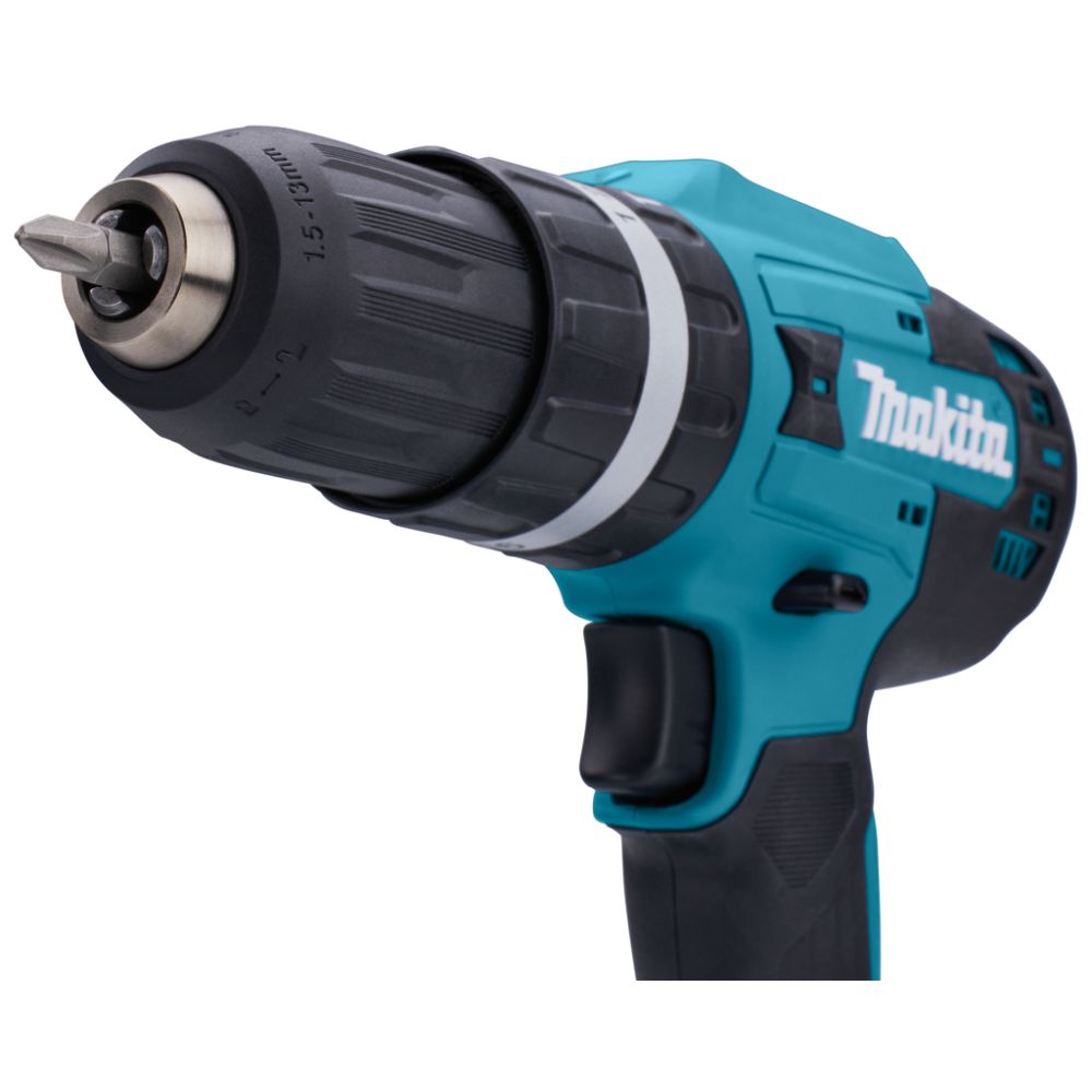 Аккумуляторная ударная дрель-шуруповерт Makita HP488D006, 18 В, 1400 об/мин, 21000 уд/мин, с 2 АКБ 2 Ач и ЗУ, в кейсе