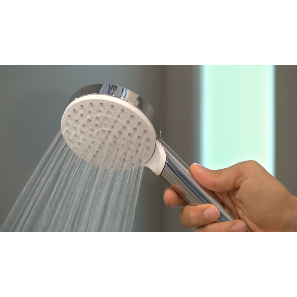 Душевой набор hansgrohe Crometta 100 1jet EcoSmart с держателем и шлангом 125 см 26568400, белый/хром