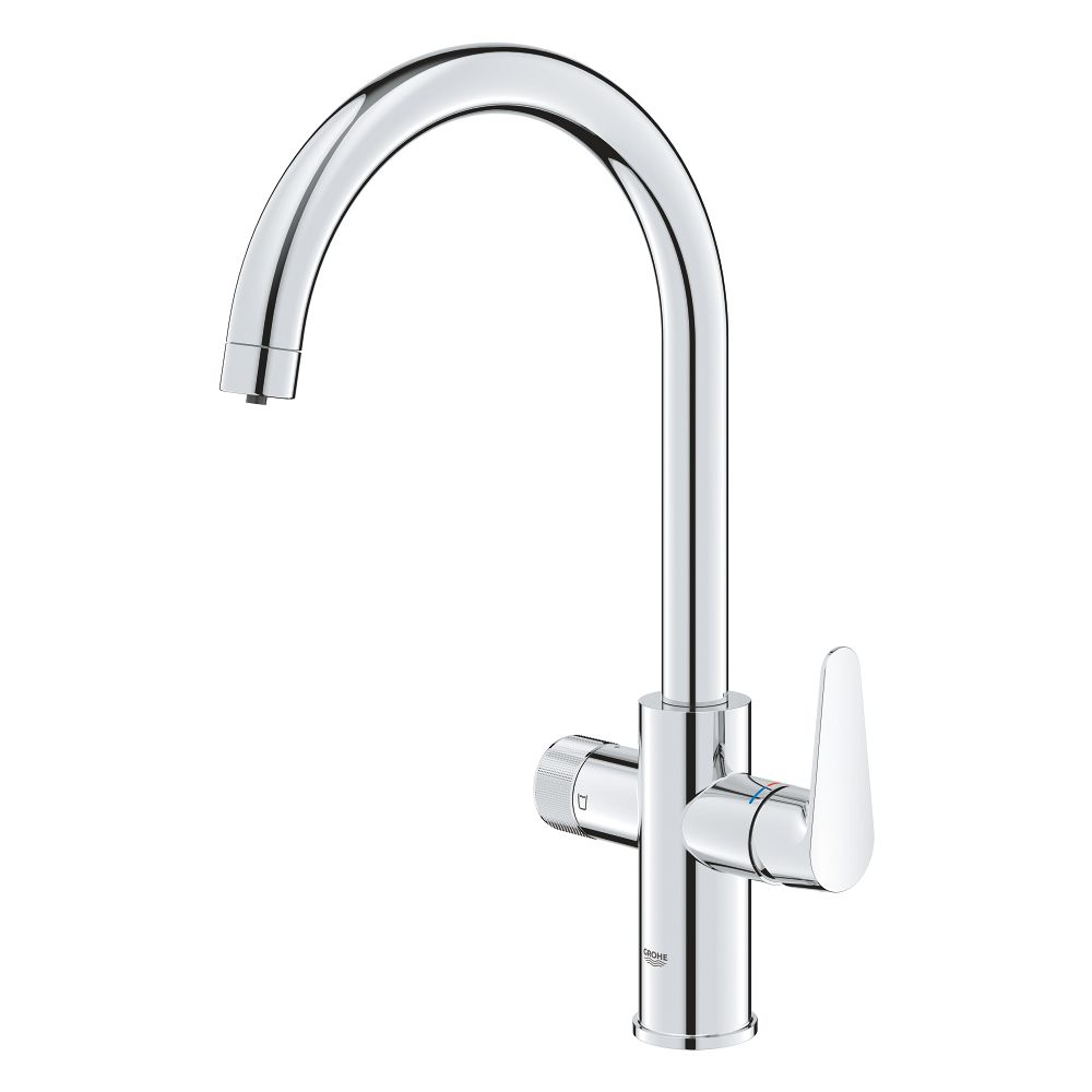 Смеситель для кухонной мойки GROHE Blue Pure BauCurve с функцией фильтрации, без фильтра в комплекте, хром (30580000)