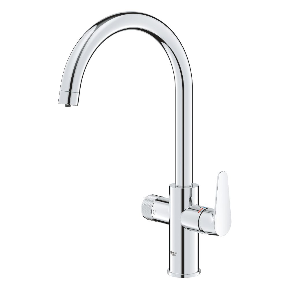 Смеситель для кухонной мойки GROHE Blue Pure BauCurve с функцией фильтрации, без фильтра в комплекте, хром (30580000)