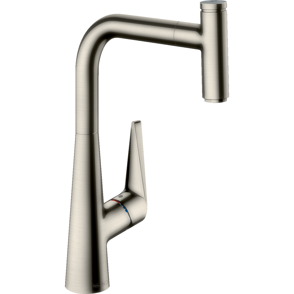 Смеситель для кухонной мойки hansgrohe Talis Select M51 300, с вытяжным изливом 1jet, Eco 72826800, под сталь